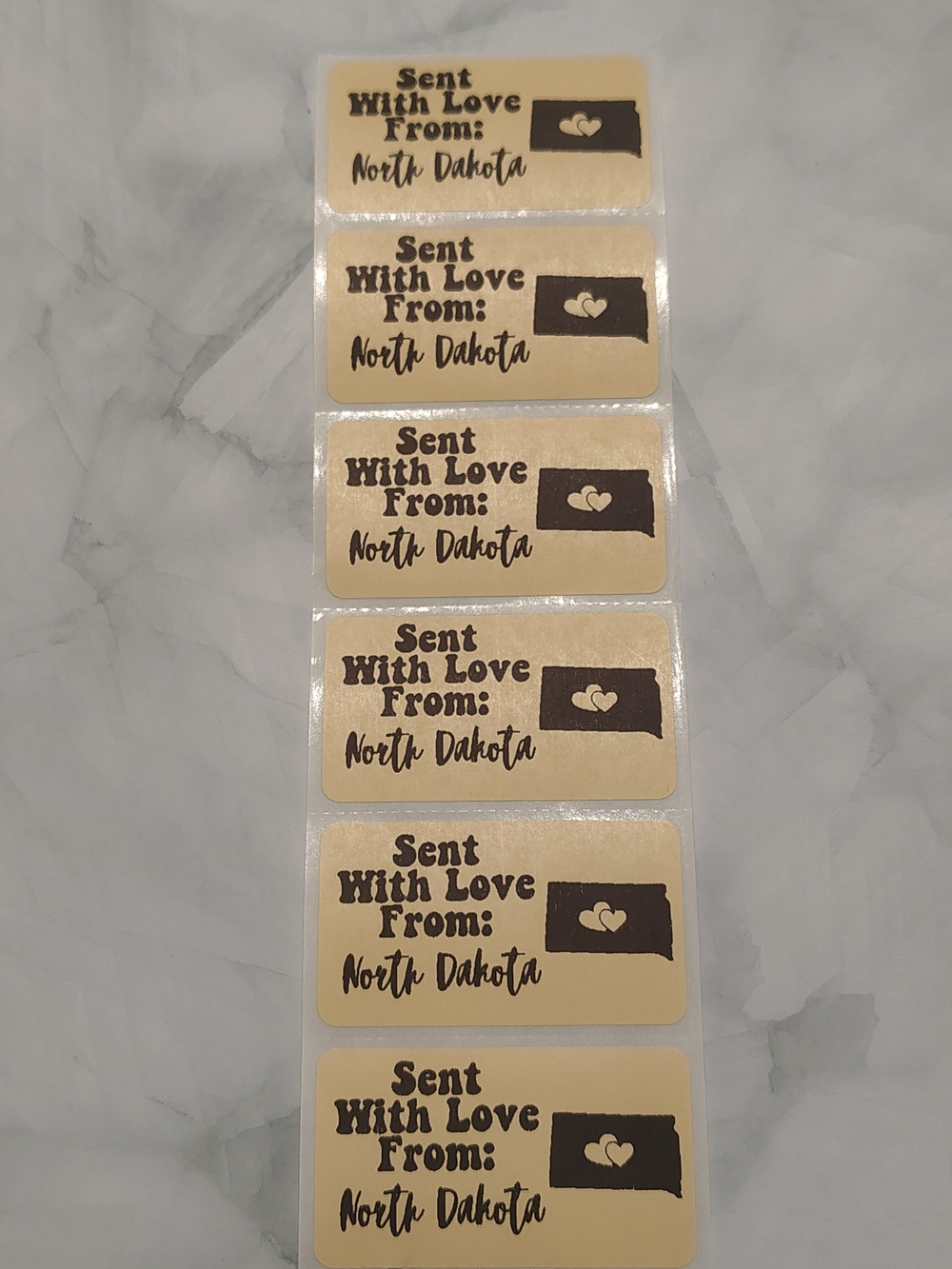 💙100 North Dakota- Shipping Labels Thermal Packaging Stickers 2.25"x1.25"💙